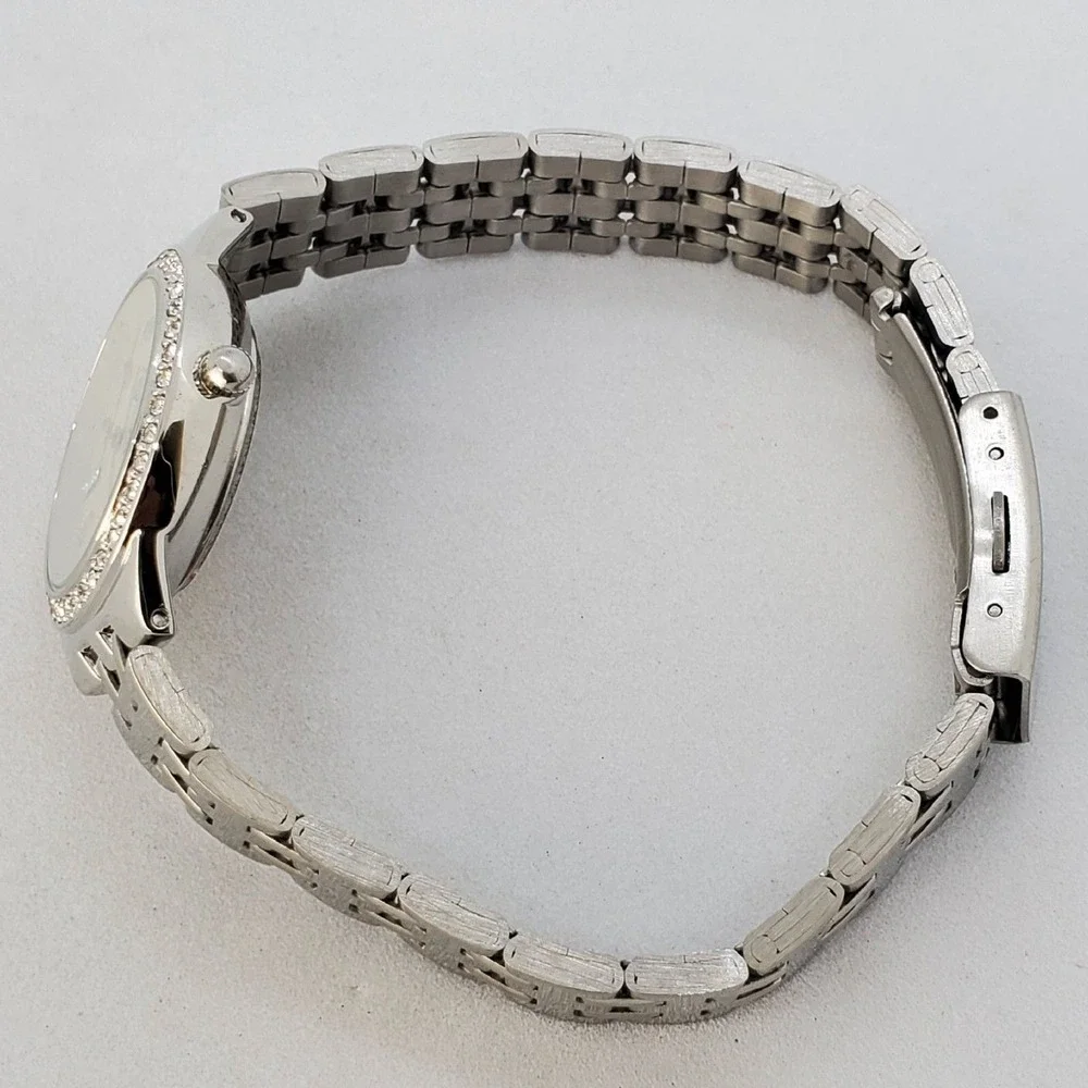 Women's Watch 28MM Crystal Bezel Gray Dial‎ Bracelet Band 7.25